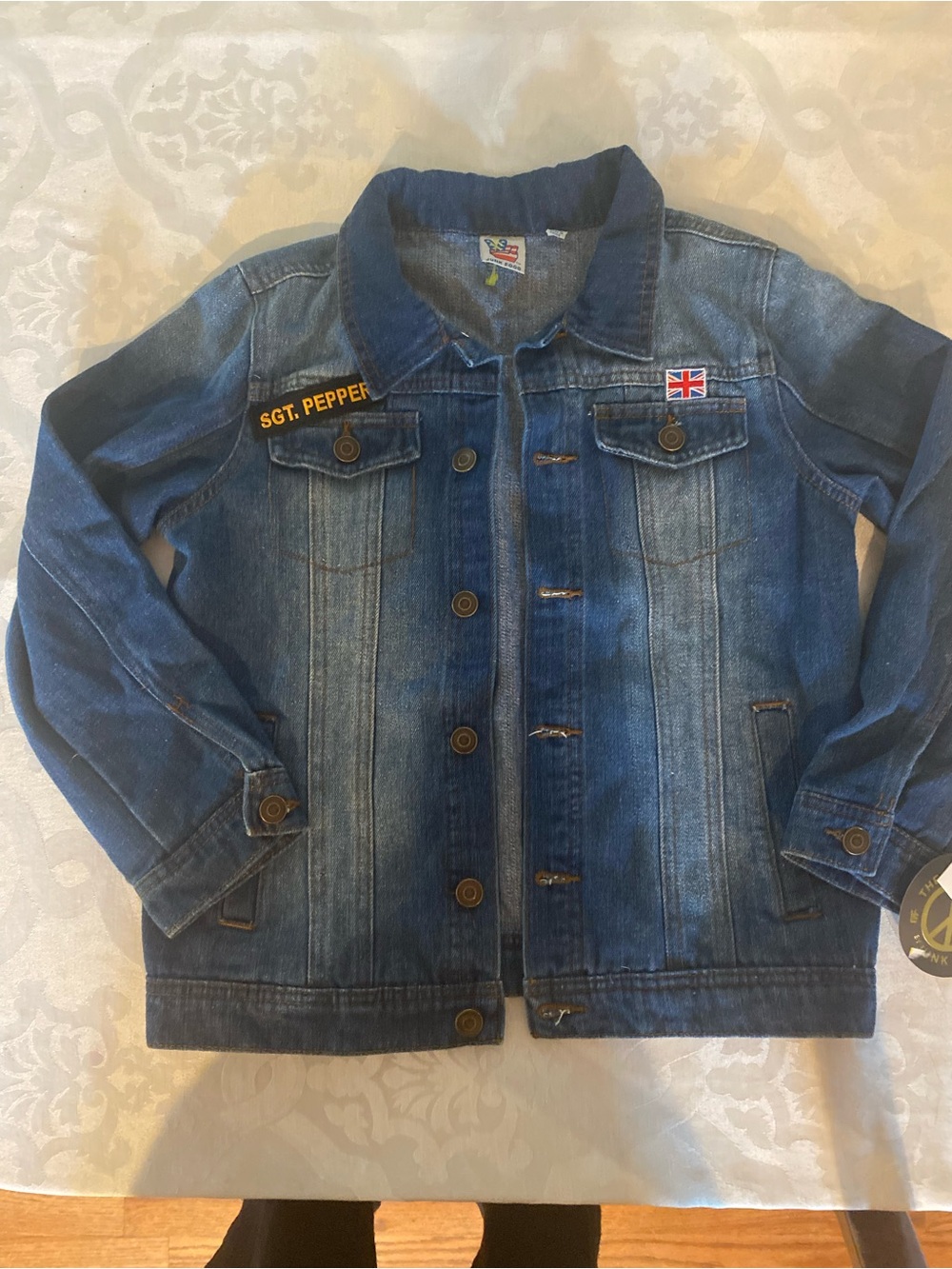 NWT Junk Food Beatles denim jacket sz XS/kids 14-16